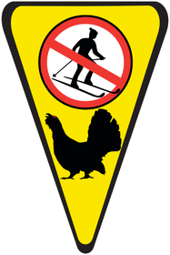 Panneau Grand Tétras Triangle Dibond 20x25cm TRI-DIB-GALLI2